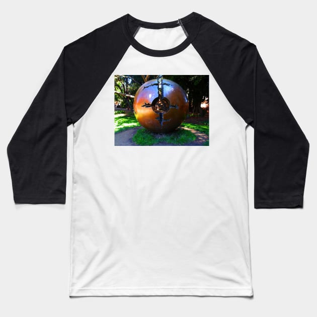 Pomodoro's Sphere. Berkeley, California 2008 Baseball T-Shirt by IgorPozdnyakov